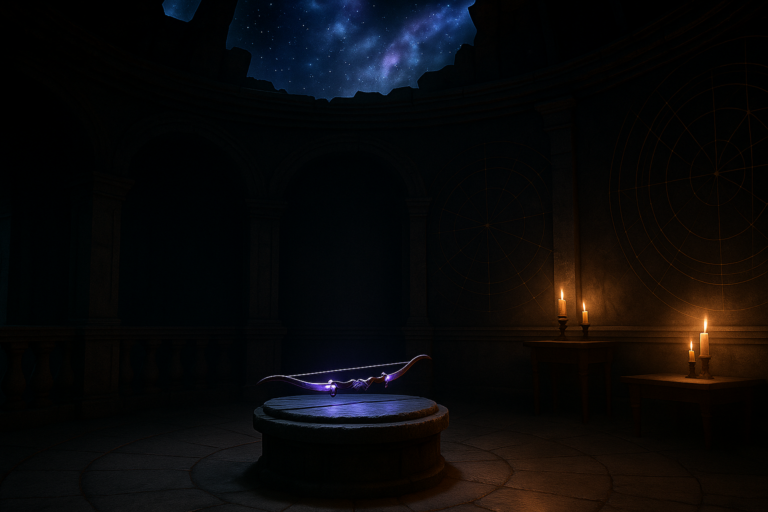 Concept art for a magical Runesage's bow.