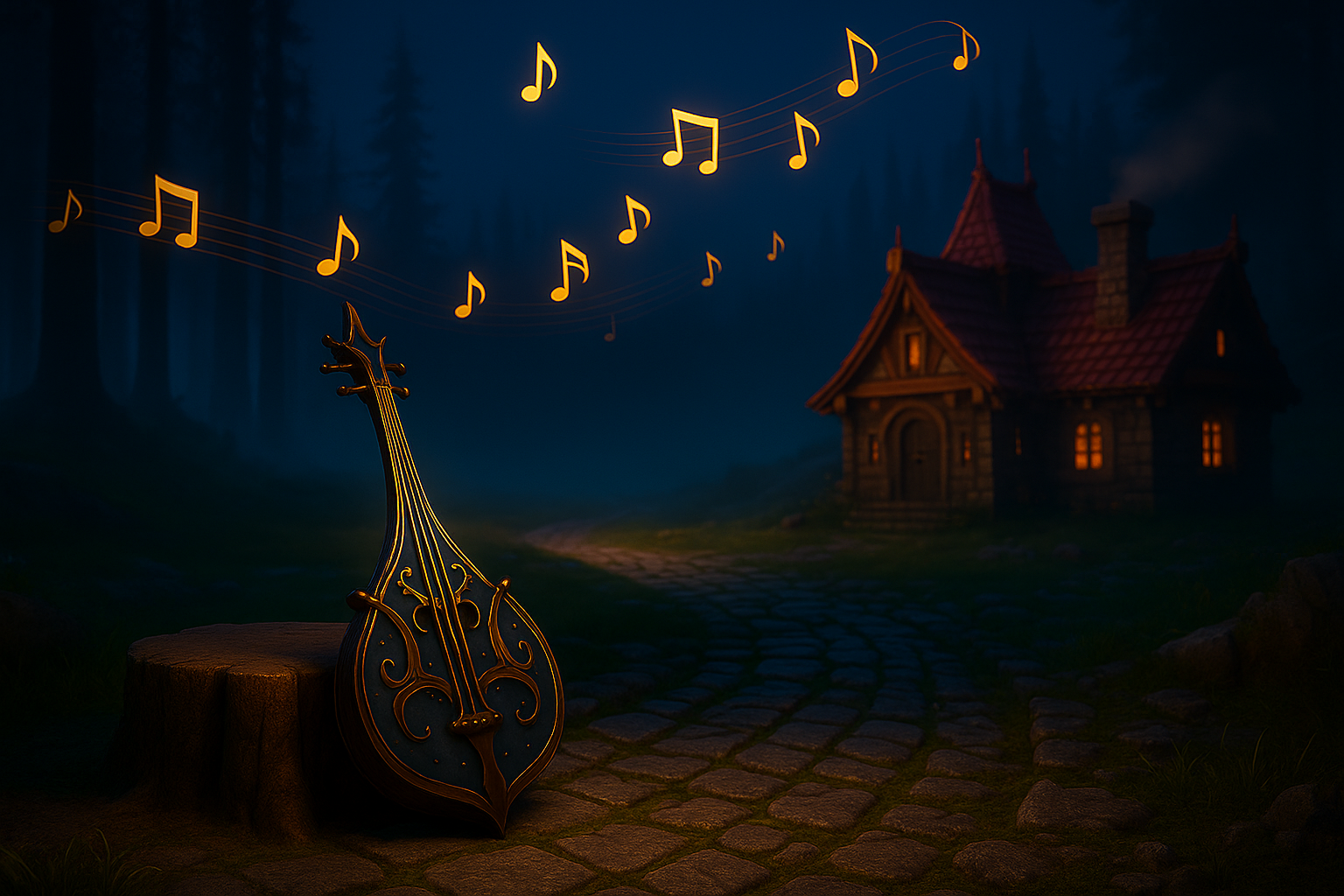 Sheet music for the main theme of Grianan.