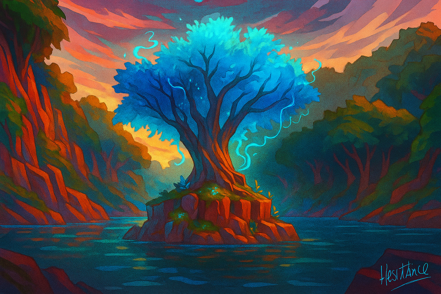 Fan art of a misty landscape