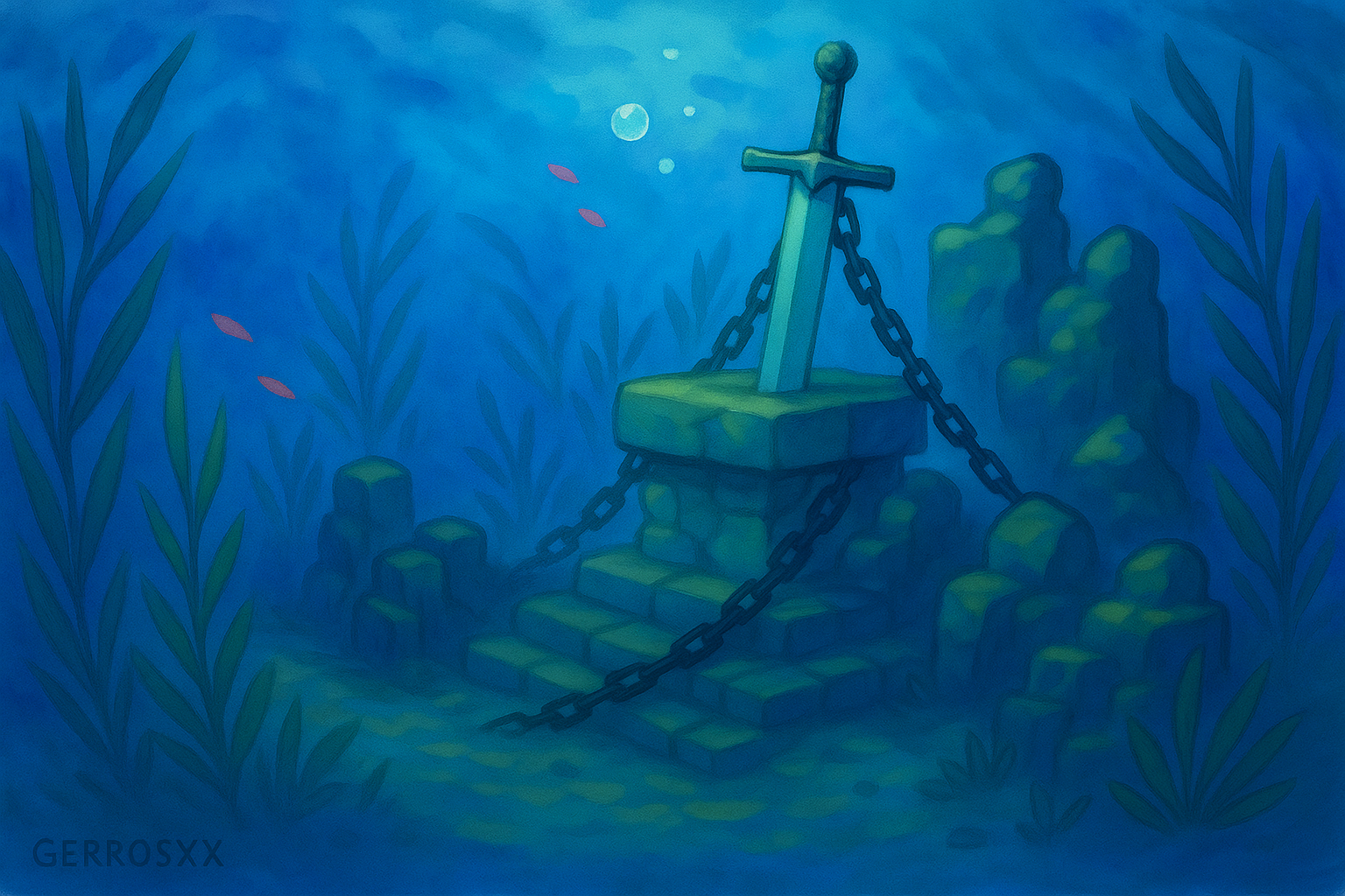 Fan art of a mystical underwater realm